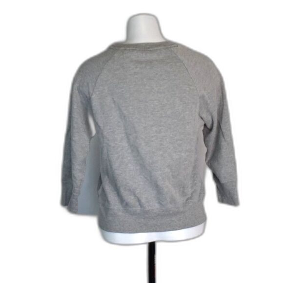 Tommy Hilfiger Crewneck Sweatshirt Gray 3/4 Sleeves Womens Medium - Picture 4 of 7